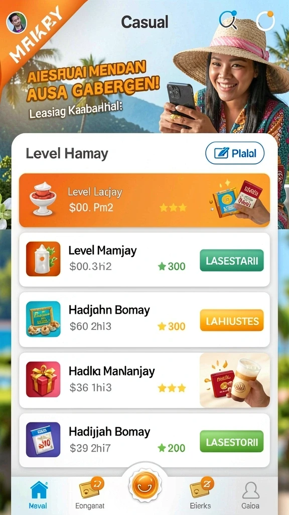 p200m - Level menarik dengan berbagai tantangan yang seru.